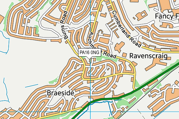 PA16 0NG map - OS VectorMap District (Ordnance Survey)