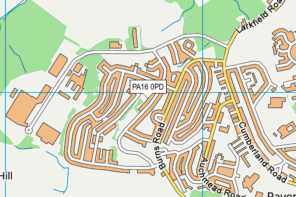 PA16 0PD map - OS VectorMap District (Ordnance Survey)