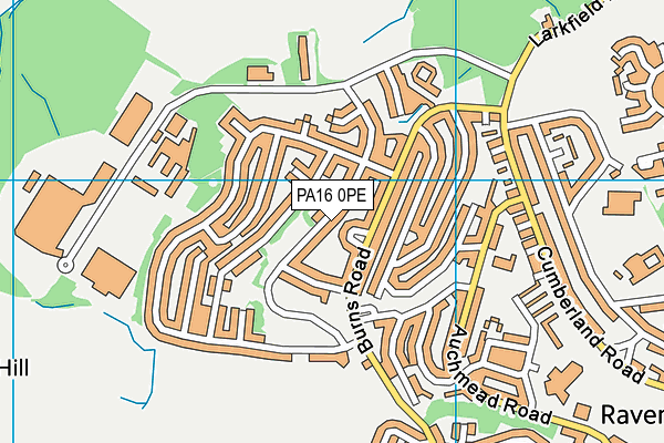 PA16 0PE map - OS VectorMap District (Ordnance Survey)
