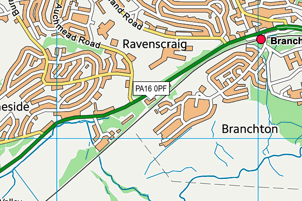 PA16 0PF map - OS VectorMap District (Ordnance Survey)