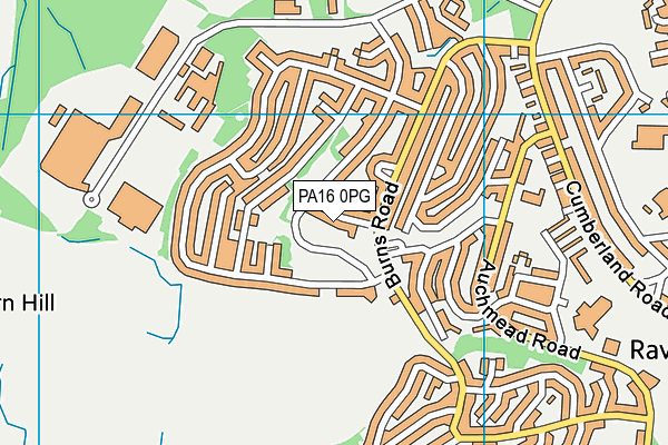 PA16 0PG map - OS VectorMap District (Ordnance Survey)