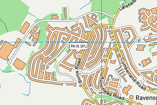 PA16 0PJ map - OS VectorMap District (Ordnance Survey)