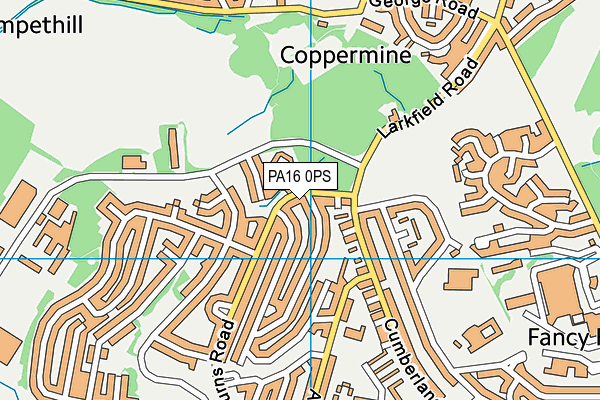 PA16 0PS map - OS VectorMap District (Ordnance Survey)