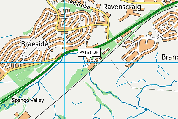 PA16 0QE map - OS VectorMap District (Ordnance Survey)