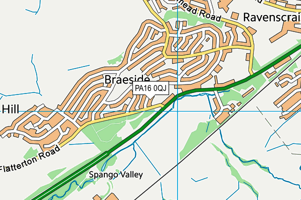 PA16 0QJ map - OS VectorMap District (Ordnance Survey)