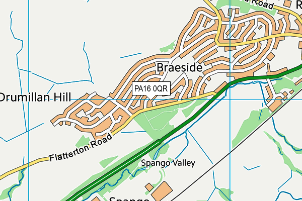 PA16 0QR map - OS VectorMap District (Ordnance Survey)