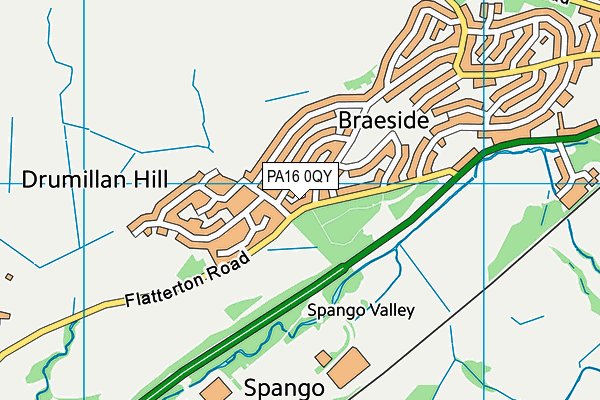 PA16 0QY map - OS VectorMap District (Ordnance Survey)