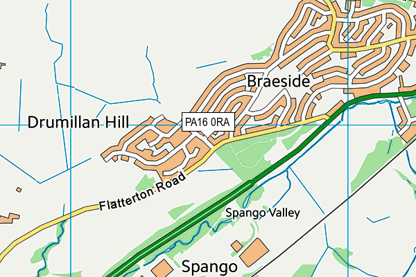 PA16 0RA map - OS VectorMap District (Ordnance Survey)