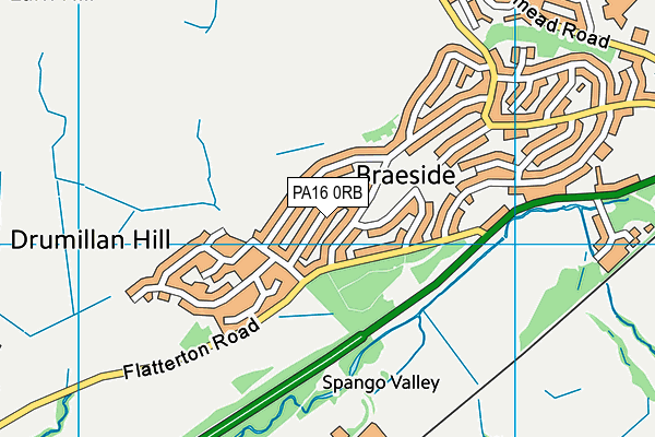 PA16 0RB map - OS VectorMap District (Ordnance Survey)