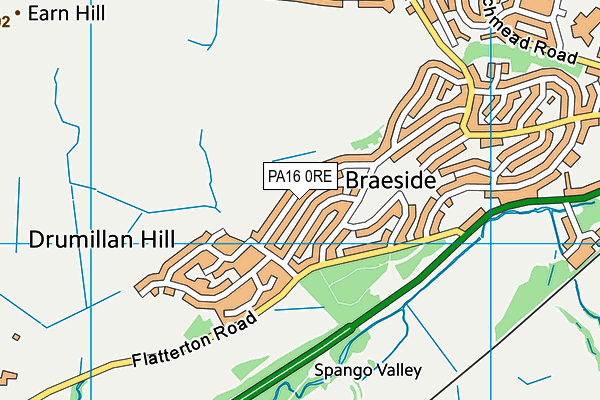 PA16 0RE map - OS VectorMap District (Ordnance Survey)