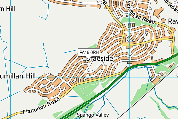 PA16 0RH map - OS VectorMap District (Ordnance Survey)