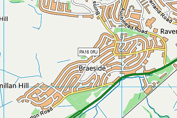 PA16 0RJ map - OS VectorMap District (Ordnance Survey)