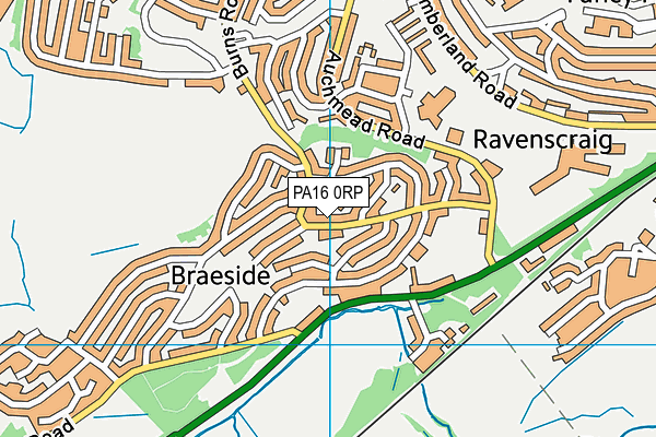 PA16 0RP map - OS VectorMap District (Ordnance Survey)