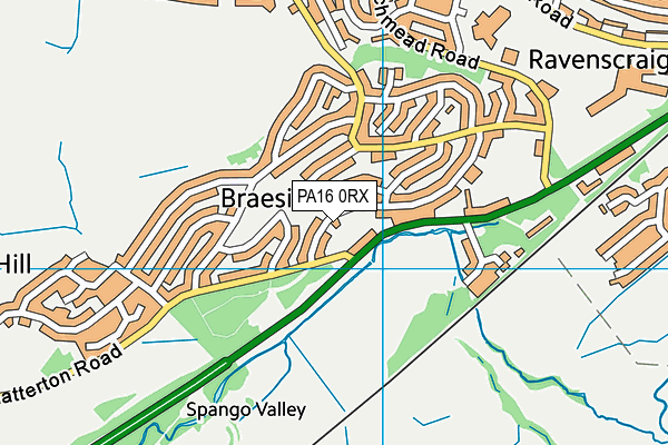 PA16 0RX map - OS VectorMap District (Ordnance Survey)