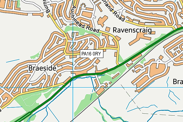 PA16 0RY map - OS VectorMap District (Ordnance Survey)