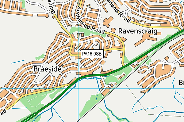 PA16 0SB map - OS VectorMap District (Ordnance Survey)