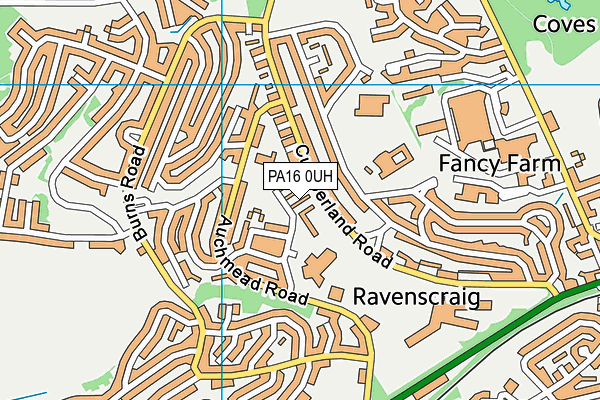 PA16 0UH map - OS VectorMap District (Ordnance Survey)