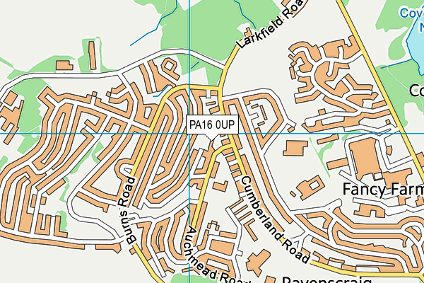 PA16 0UP map - OS VectorMap District (Ordnance Survey)