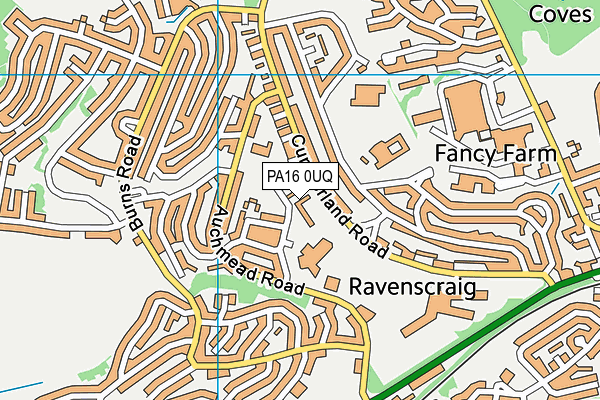PA16 0UQ map - OS VectorMap District (Ordnance Survey)