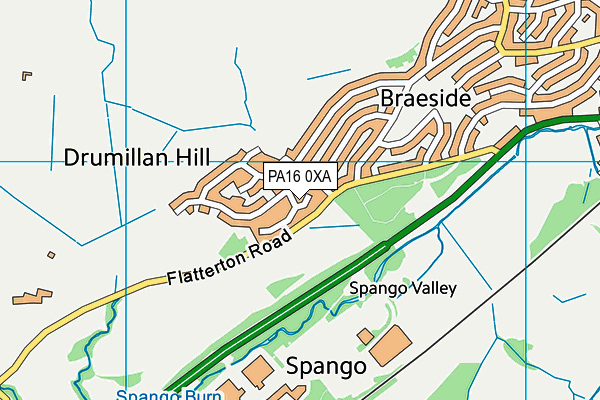 PA16 0XA map - OS VectorMap District (Ordnance Survey)
