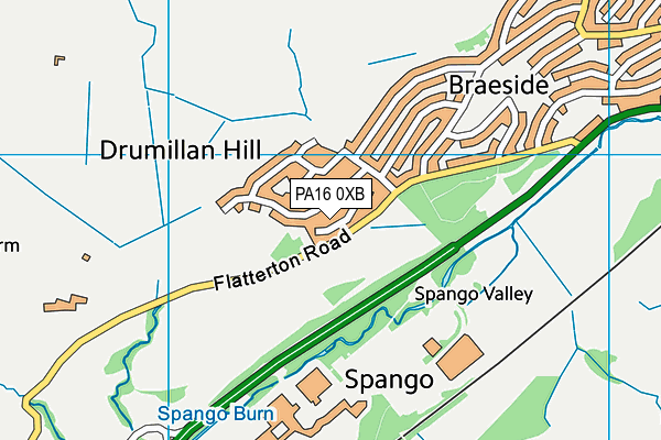 PA16 0XB map - OS VectorMap District (Ordnance Survey)
