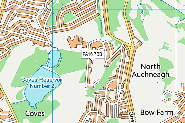 PA16 7BB map - OS VectorMap District (Ordnance Survey)