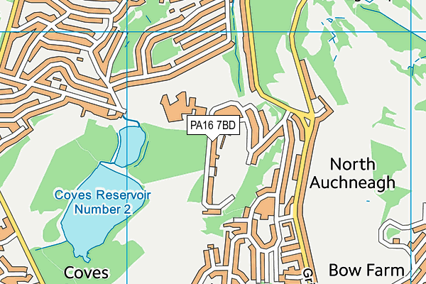 PA16 7BD map - OS VectorMap District (Ordnance Survey)