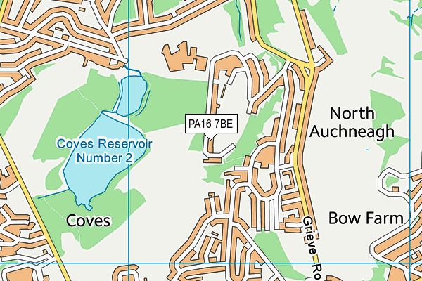 PA16 7BE map - OS VectorMap District (Ordnance Survey)