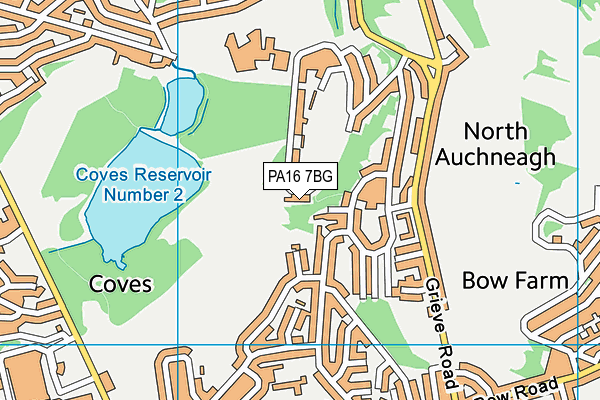 PA16 7BG map - OS VectorMap District (Ordnance Survey)