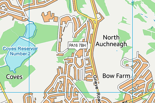 PA16 7BH map - OS VectorMap District (Ordnance Survey)