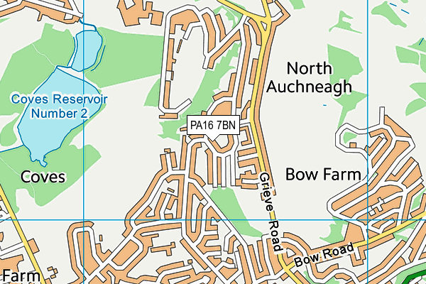 PA16 7BN map - OS VectorMap District (Ordnance Survey)