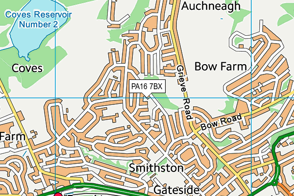 PA16 7BX map - OS VectorMap District (Ordnance Survey)