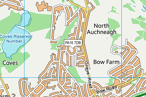 PA16 7DB map - OS VectorMap District (Ordnance Survey)