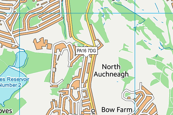 PA16 7DG map - OS VectorMap District (Ordnance Survey)