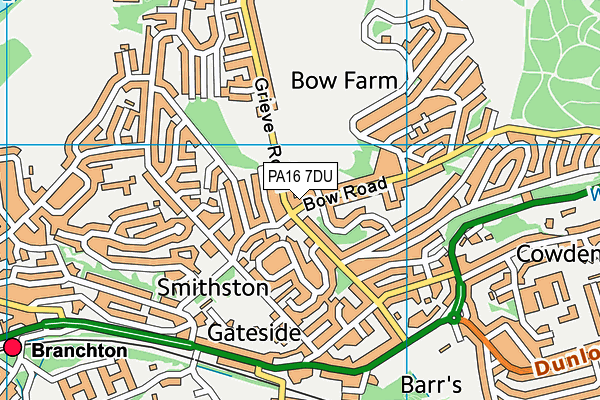 PA16 7DU map - OS VectorMap District (Ordnance Survey)