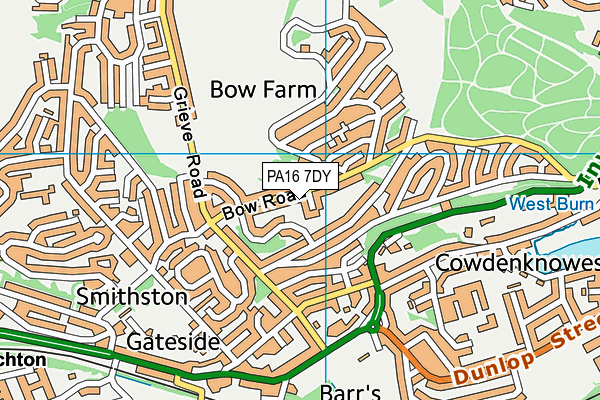 PA16 7DY map - OS VectorMap District (Ordnance Survey)