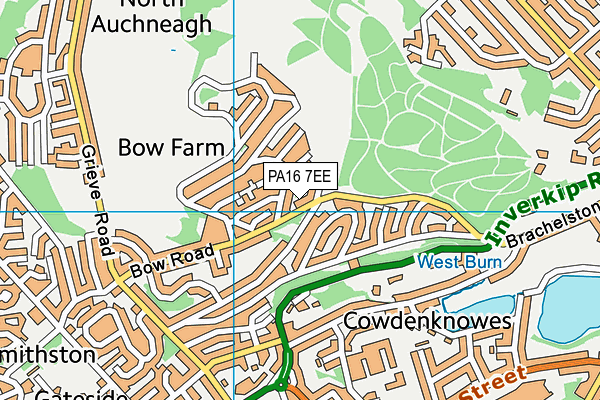 PA16 7EE map - OS VectorMap District (Ordnance Survey)