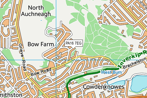 PA16 7EG map - OS VectorMap District (Ordnance Survey)