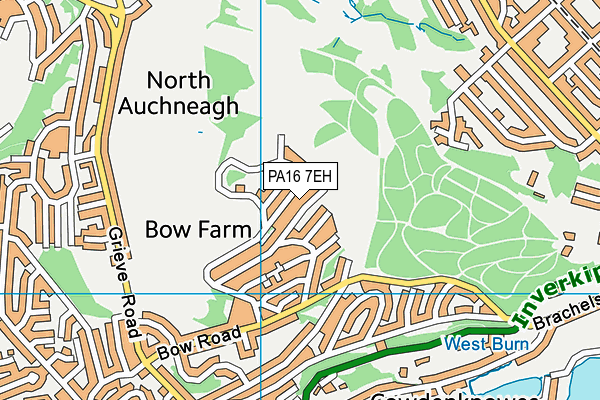 PA16 7EH map - OS VectorMap District (Ordnance Survey)