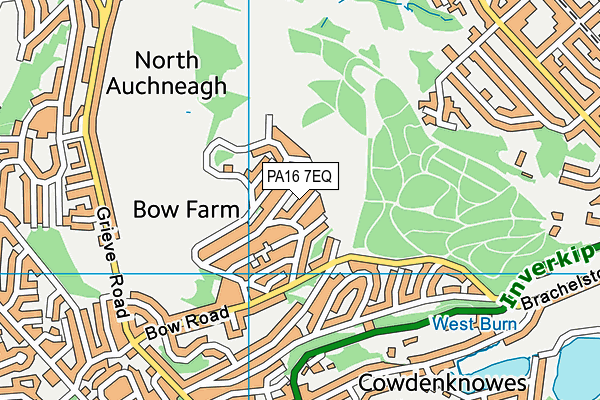 PA16 7EQ map - OS VectorMap District (Ordnance Survey)