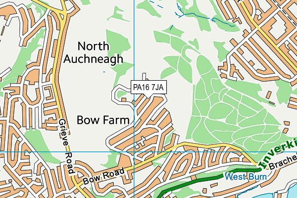 PA16 7JA map - OS VectorMap District (Ordnance Survey)