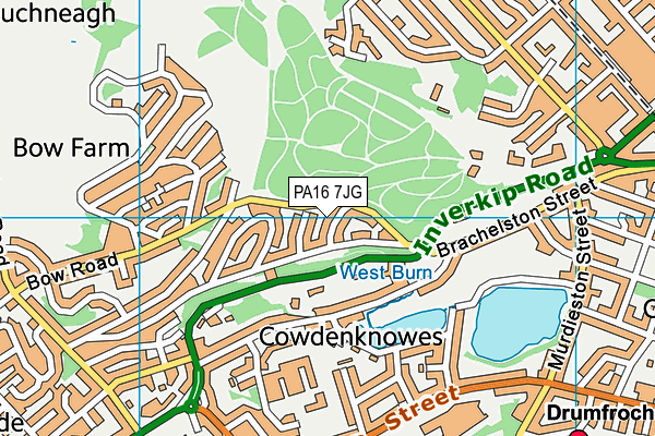 PA16 7JG map - OS VectorMap District (Ordnance Survey)