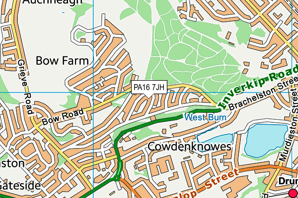 PA16 7JH map - OS VectorMap District (Ordnance Survey)