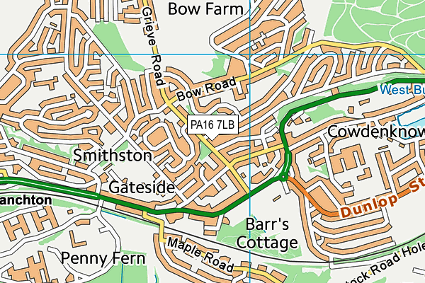 PA16 7LB map - OS VectorMap District (Ordnance Survey)