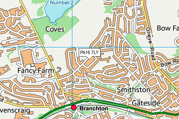 PA16 7LY map - OS VectorMap District (Ordnance Survey)