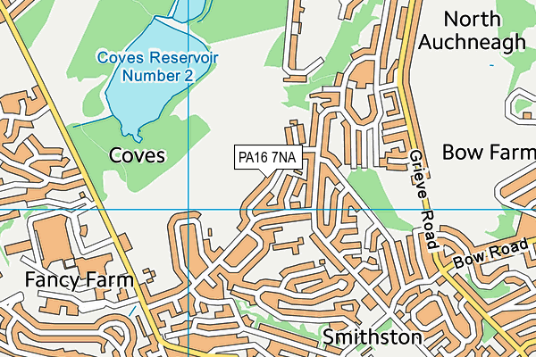 PA16 7NA map - OS VectorMap District (Ordnance Survey)