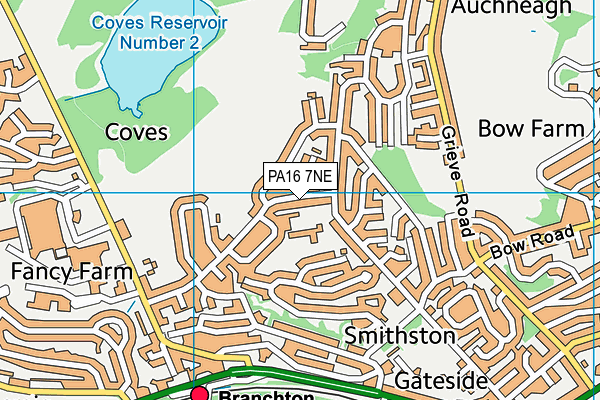 PA16 7NE map - OS VectorMap District (Ordnance Survey)