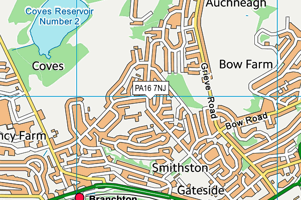 PA16 7NJ map - OS VectorMap District (Ordnance Survey)