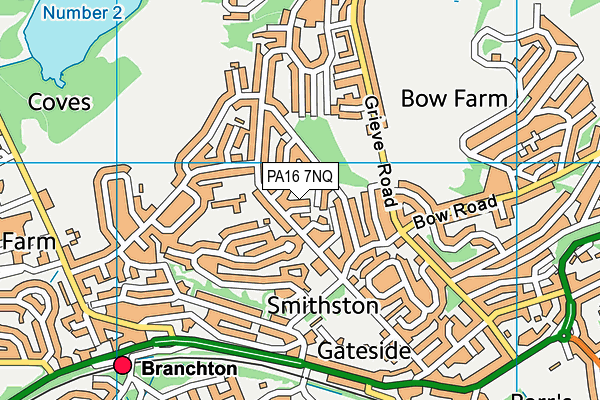 PA16 7NQ map - OS VectorMap District (Ordnance Survey)