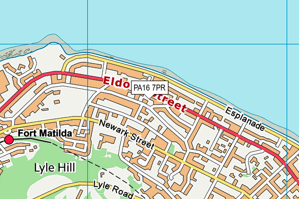 PA16 7PR map - OS VectorMap District (Ordnance Survey)